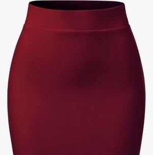 Elegant Burgundy Women's Skirt
